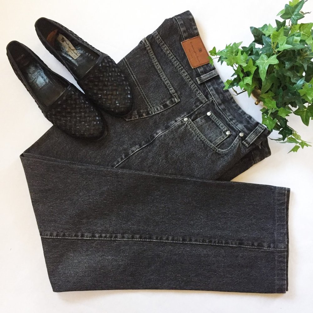 ERMENEGILDO ZEGNA black stone wash jeans size 38